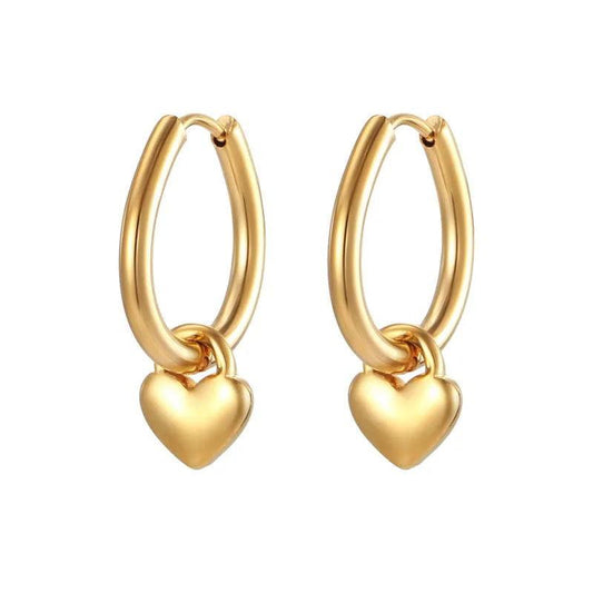 1 Pair Fashion Snake Plating 201 Stainless Steel 18K Gold Plated Dangling Earrings - Jewelry Trends USA
