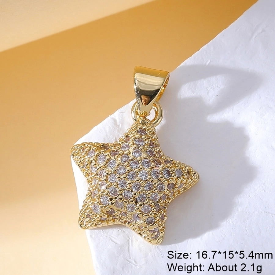 1 Piece Copper Zircon Plating Inlay Polished Pendant - Jewelry Trends USA