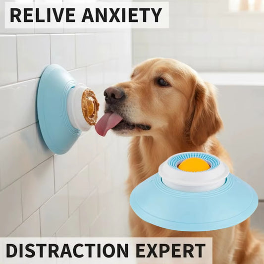 Dog Lick Ball Toy Slow Feeder for Dog Cat Liquid Food Calming Enrichment Toy for Bathing Grooming Anxiety Relief Lick Mat