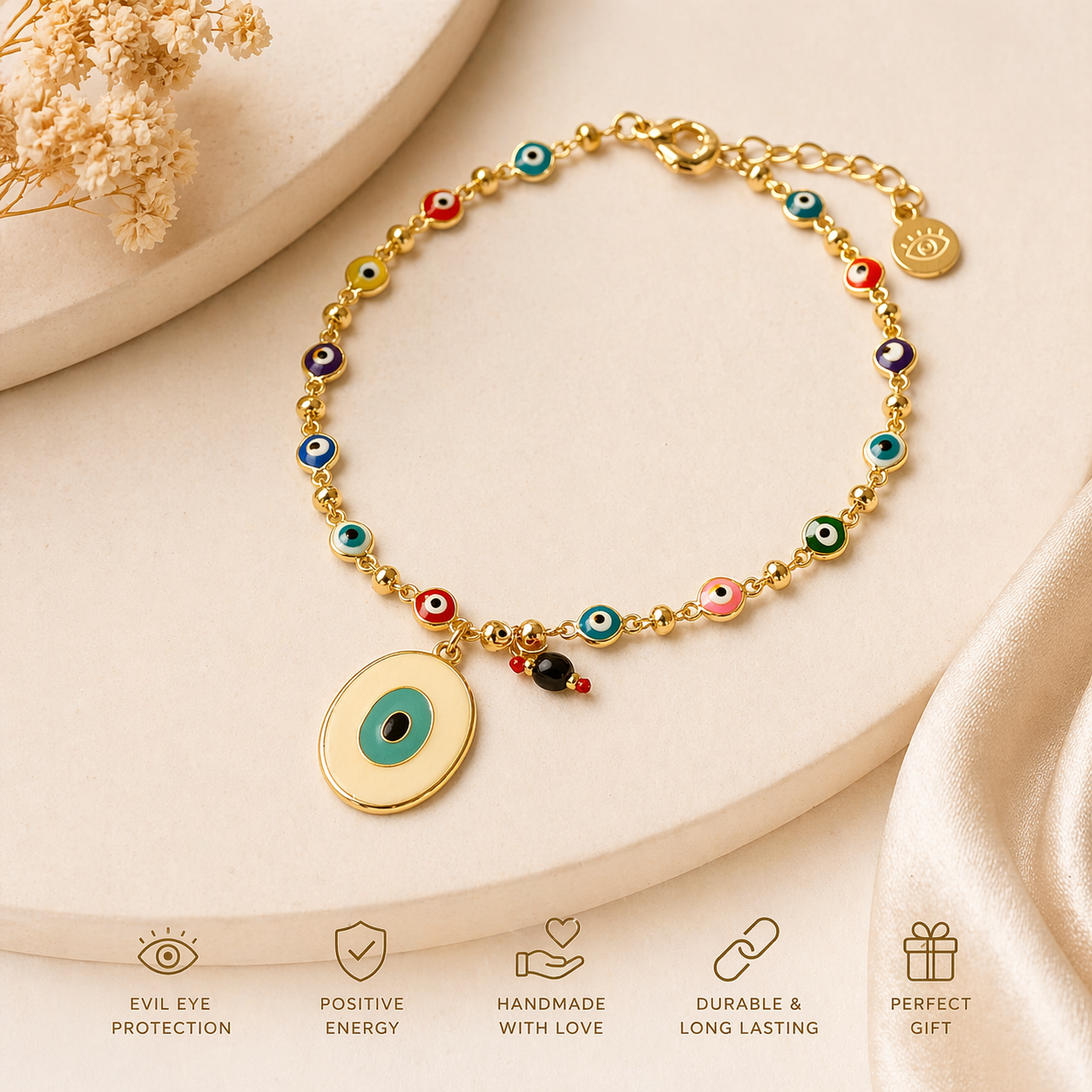 Evil Eye Charm Pendant Necklace