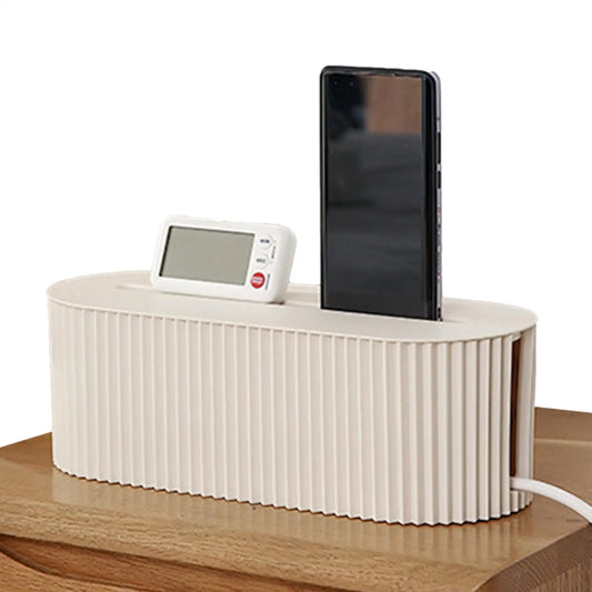 33X13.2X11Cm Cable Management Box Wire Junction Board Storage Box Hide Wires Power Strips Desk Cable Computer Organizer Box