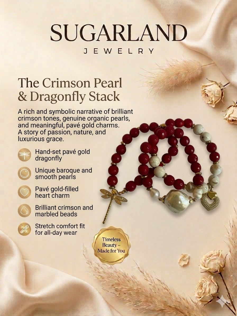 The Crimson Pearl & Dragonfly Stack