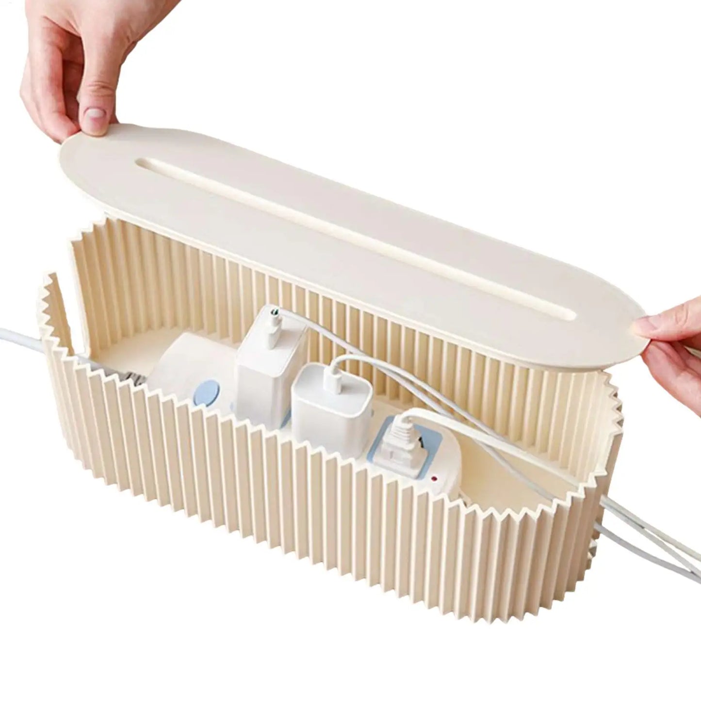 33X13.2X11Cm Cable Management Box Wire Junction Board Storage Box Hide Wires Power Strips Desk Cable Computer Organizer Box