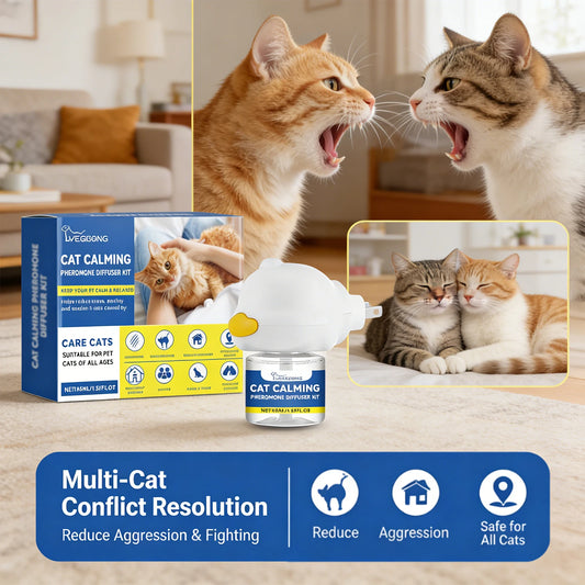 Cat Calming Pheromone Diffuser Kit Effectively Relieve Anxiety Help Pets Relaxing Long-Lasting Sedative Pet Cat Calming Solution