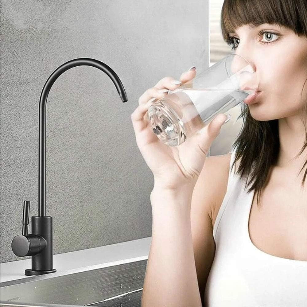 Drinking Water Faucet, Kitchen Beverage Faucet in 304 Stainless Steel, Non-Air-Gap Pure Water Filter Faucet for Sink, Fit for Reverse Osmosis Water Purify System