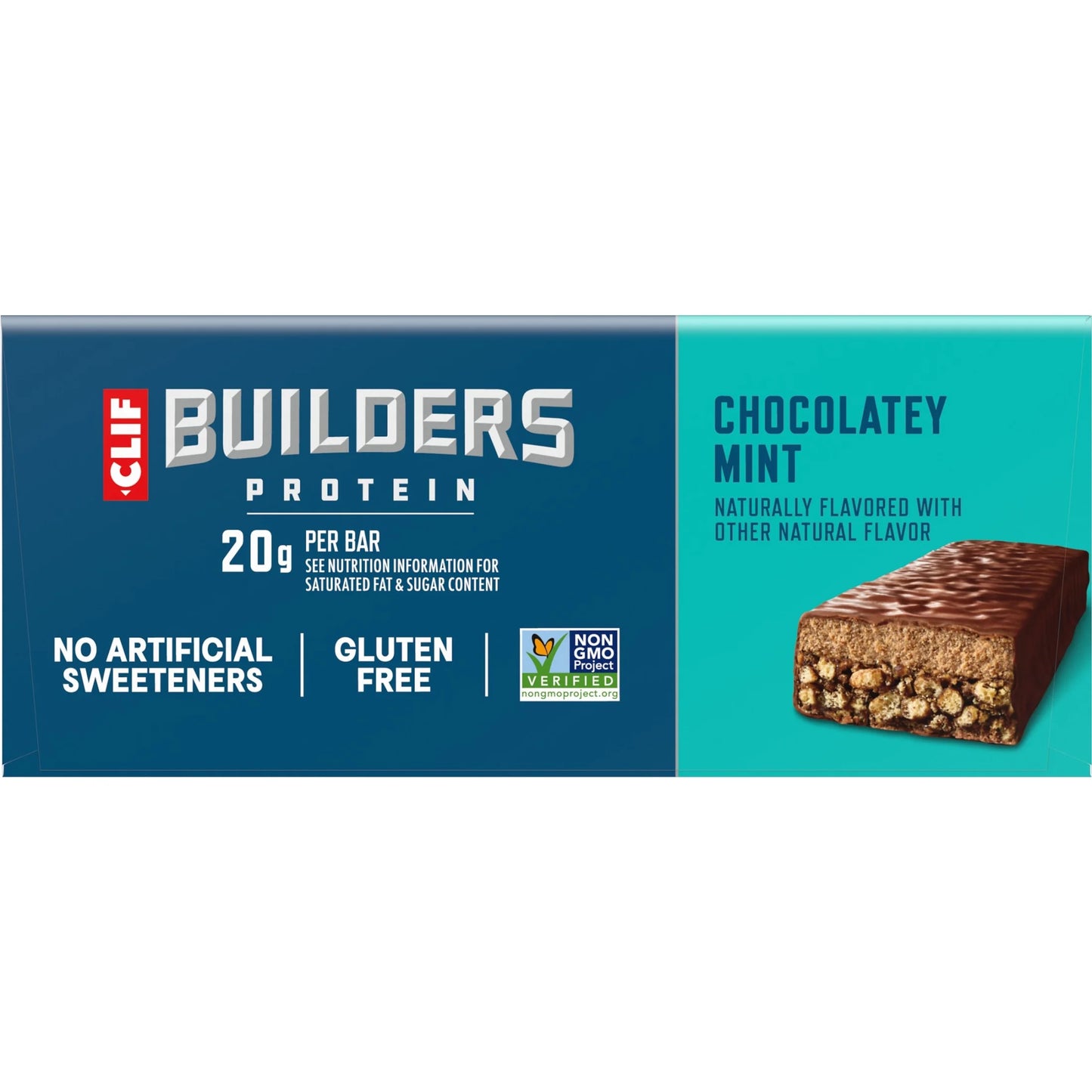 CLIF  Protein Bars Chocolate Mint Flavor, Plant Protein, Gluten Free Bars, 12Ct