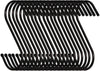 10 Pack 3.5 Inch Heavy Duty S Hooks for Plants, Outdoor, Light, Cup, Large Hangers - Black
