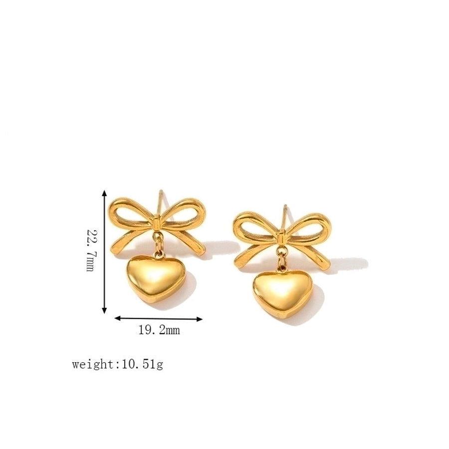 1 Pair Casual Cute Classic Style Pentagram Heart Shape Plating Hollow Out 304 Stainless Steel Titanium Steel 18K Gold Plated Hoop Earrings - Jewelry Trends USA