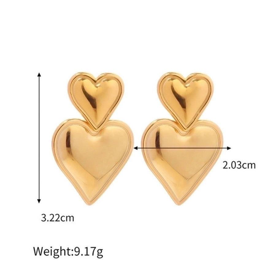 1 Pair Casual Cute Classic Style Pentagram Heart Shape Plating Hollow Out 304 Stainless Steel Titanium Steel 18K Gold Plated Hoop Earrings - Jewelry Trends USA