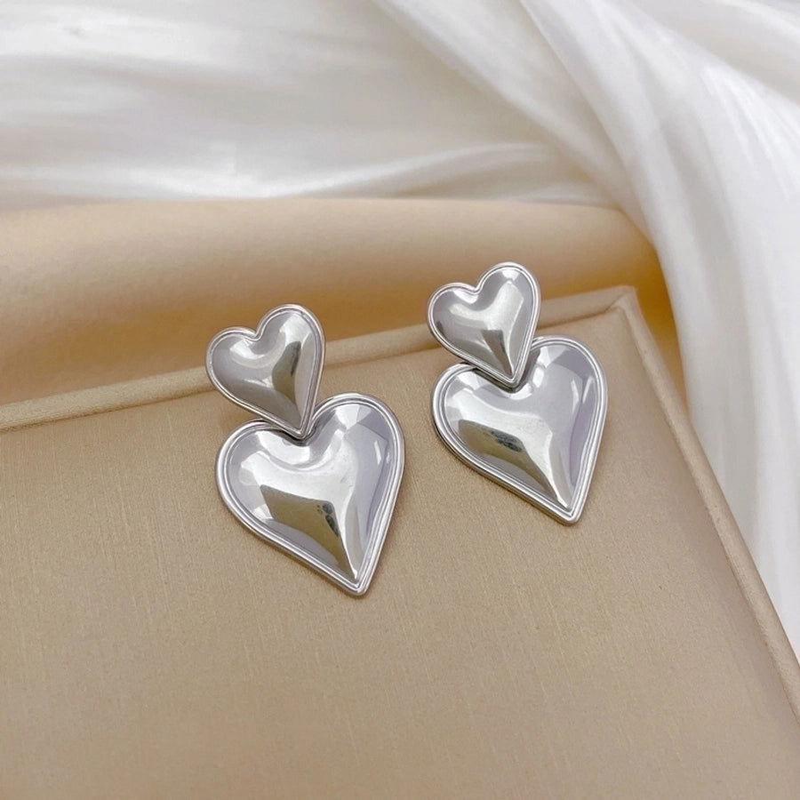 1 Pair Casual Cute Classic Style Pentagram Heart Shape Plating Hollow Out 304 Stainless Steel Titanium Steel 18K Gold Plated Hoop Earrings - Jewelry Trends USA