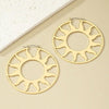 1 Pair Exaggerated Artistic Sun Hollow Out Alloy Hoop Earrings - Jewelry Trends USA
