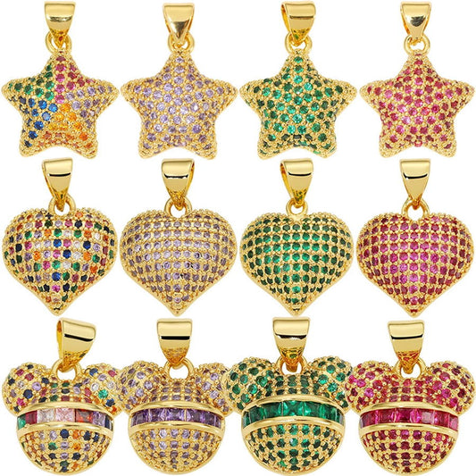 1 Piece Copper Zircon Plating Inlay Polished Pendant - Jewelry Trends USA