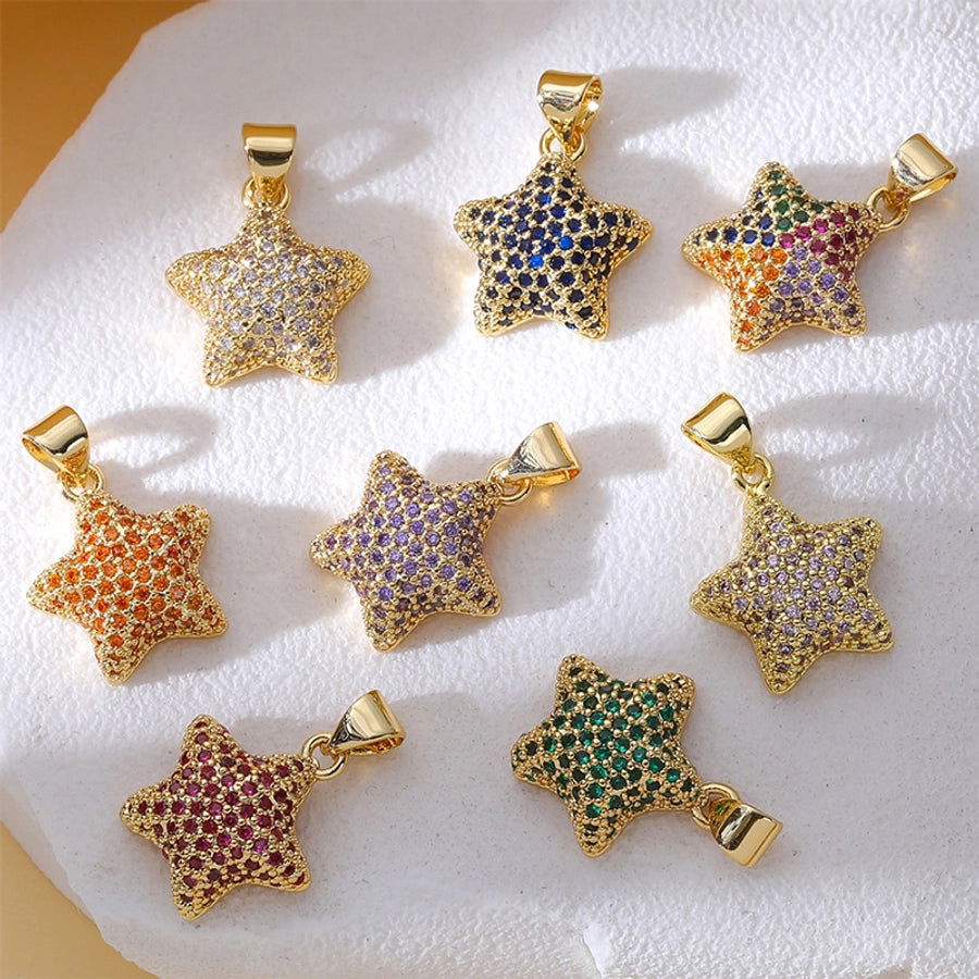 1 Piece Copper Zircon Plating Inlay Polished Pendant - Jewelry Trends USA