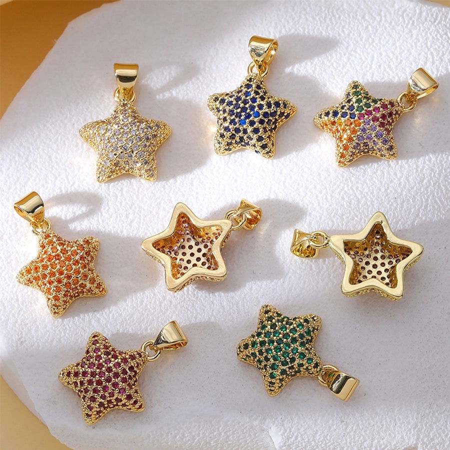1 Piece Copper Zircon Plating Inlay Polished Pendant - Jewelry Trends USA