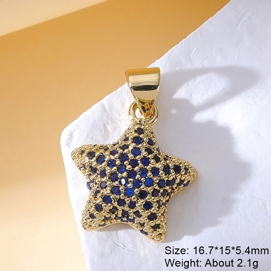 1 Piece Copper Zircon Plating Inlay Polished Pendant - Jewelry Trends USA