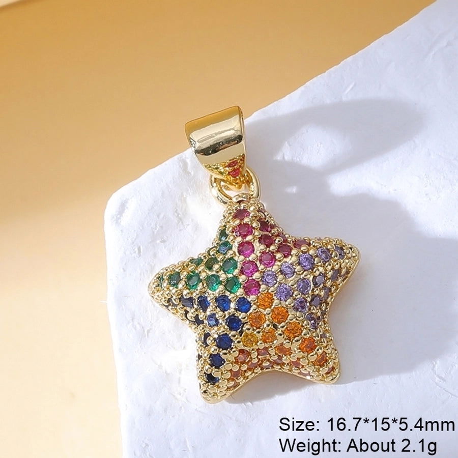 1 Piece Copper Zircon Plating Inlay Polished Pendant - Jewelry Trends USA