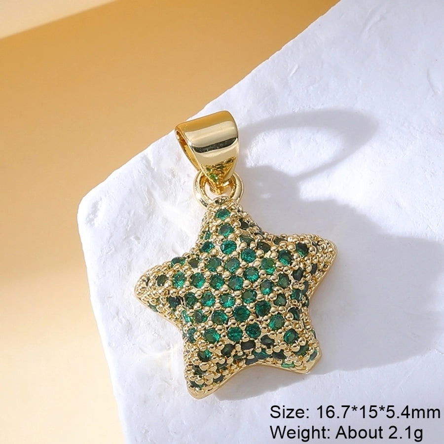 1 Piece Copper Zircon Plating Inlay Polished Pendant - Jewelry Trends USA