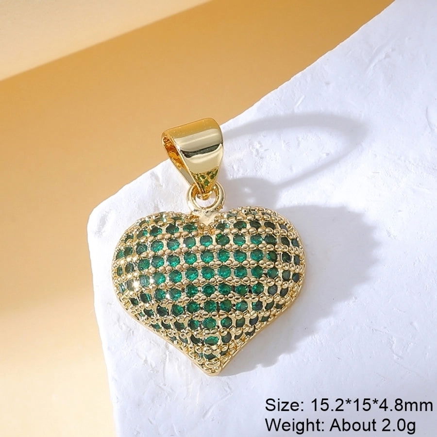 1 Piece Copper Zircon Plating Inlay Polished Pendant - Jewelry Trends USA