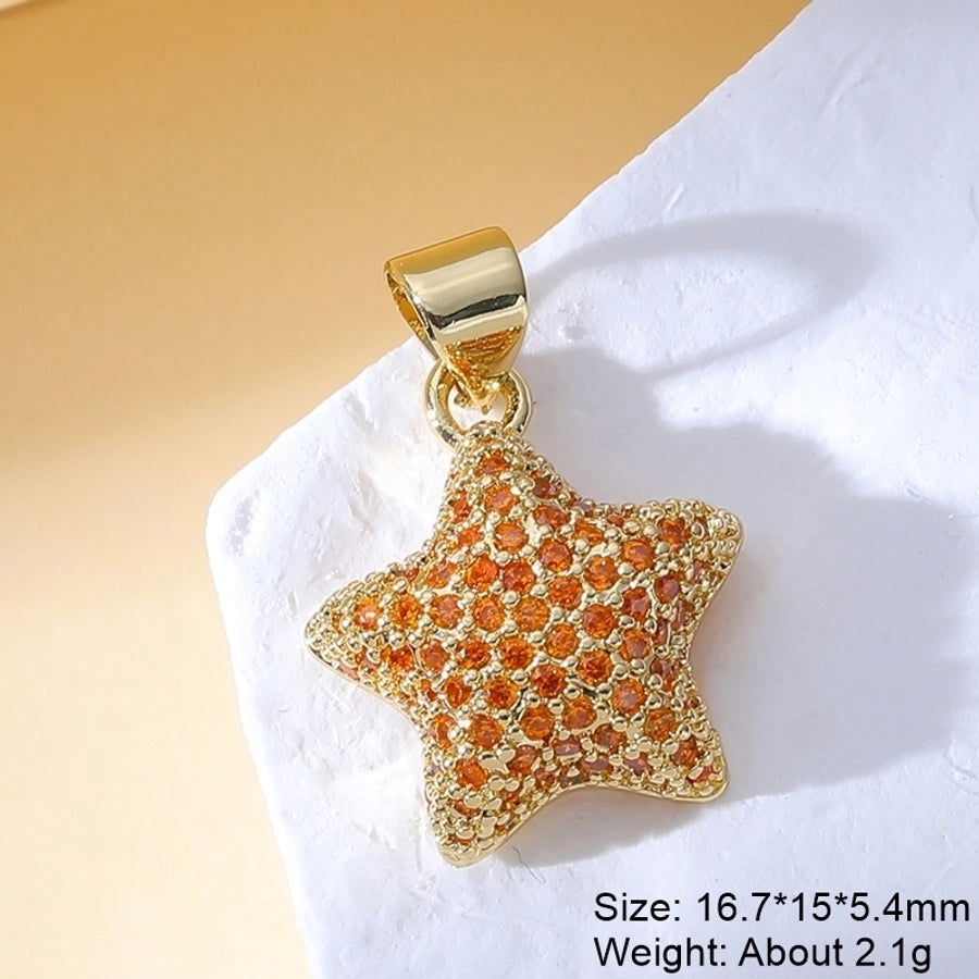 1 Piece Copper Zircon Plating Inlay Polished Pendant - Jewelry Trends USA