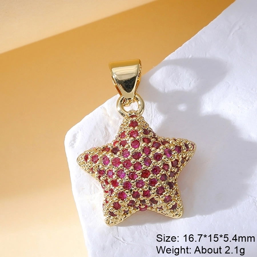 1 Piece Copper Zircon Plating Inlay Polished Pendant - Jewelry Trends USA