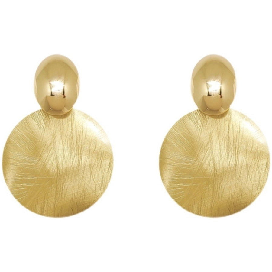 1 pair retro exaggerated leaf heart shape butterfly plating hollow out metal drop earrings - Jewelry Trends USA