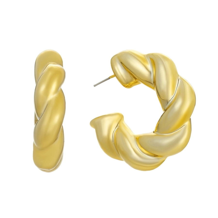 1 pair retro exaggerated leaf heart shape butterfly plating hollow out metal drop earrings - Jewelry Trends USA