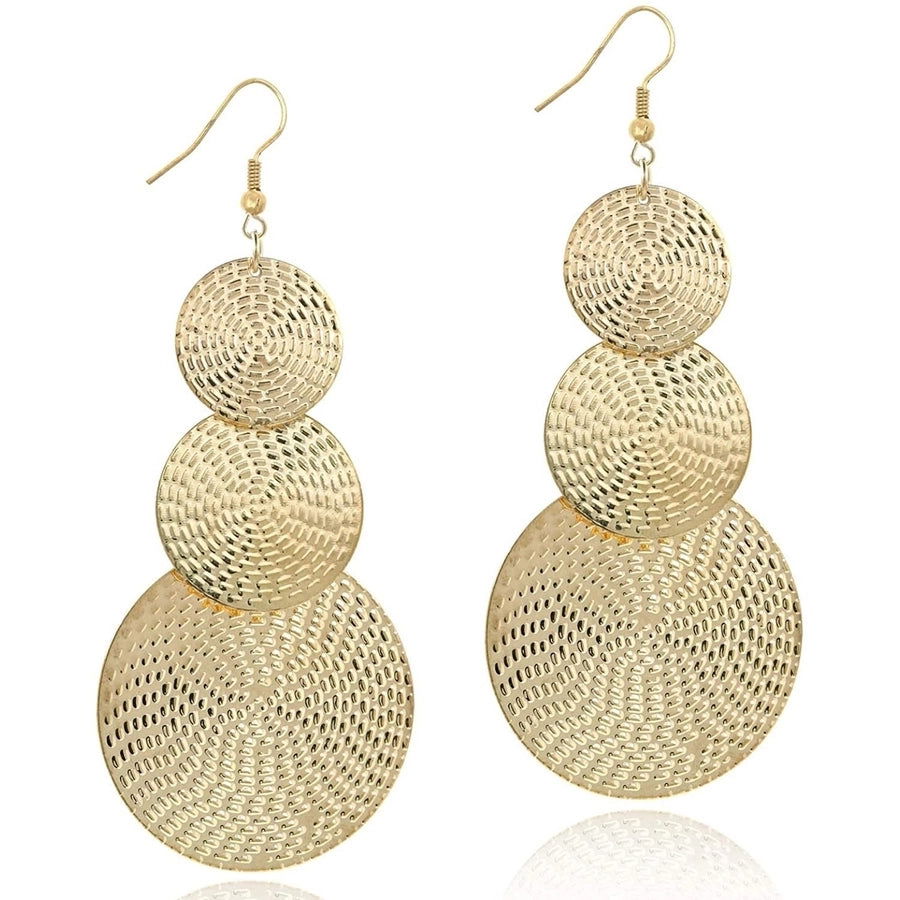 1 pair retro exaggerated leaf heart shape butterfly plating hollow out metal drop earrings - Jewelry Trends USA