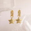 1 pair simple style commute star heart shape plating inlay copper zircon 18k gold plated drop earrings - Jewelry Trends USA