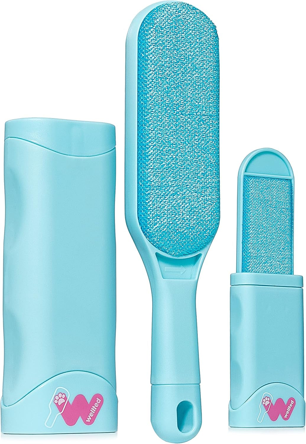 New Blue Self-Cleaning Double-Sided  for Couch, Furniture, Clothing, Car Seats, Carpet, Pet Bed - Dog & Cat Hair Remover, Fur & Lint Brush