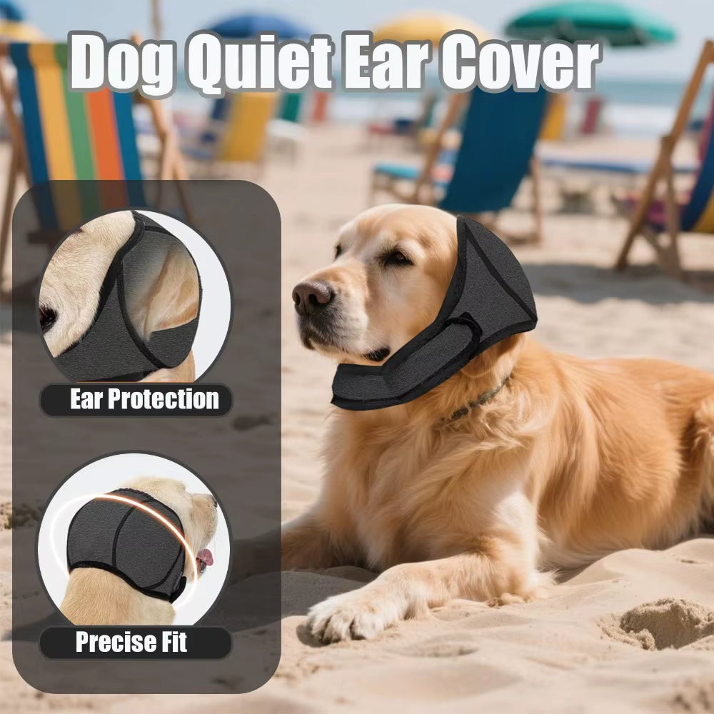 Anti Scare Dog Ear Muffs Noise Reducing Waterproof Head Hood Calming Anxiety Relief Ear Protection Swimming Grooming Fireworks
