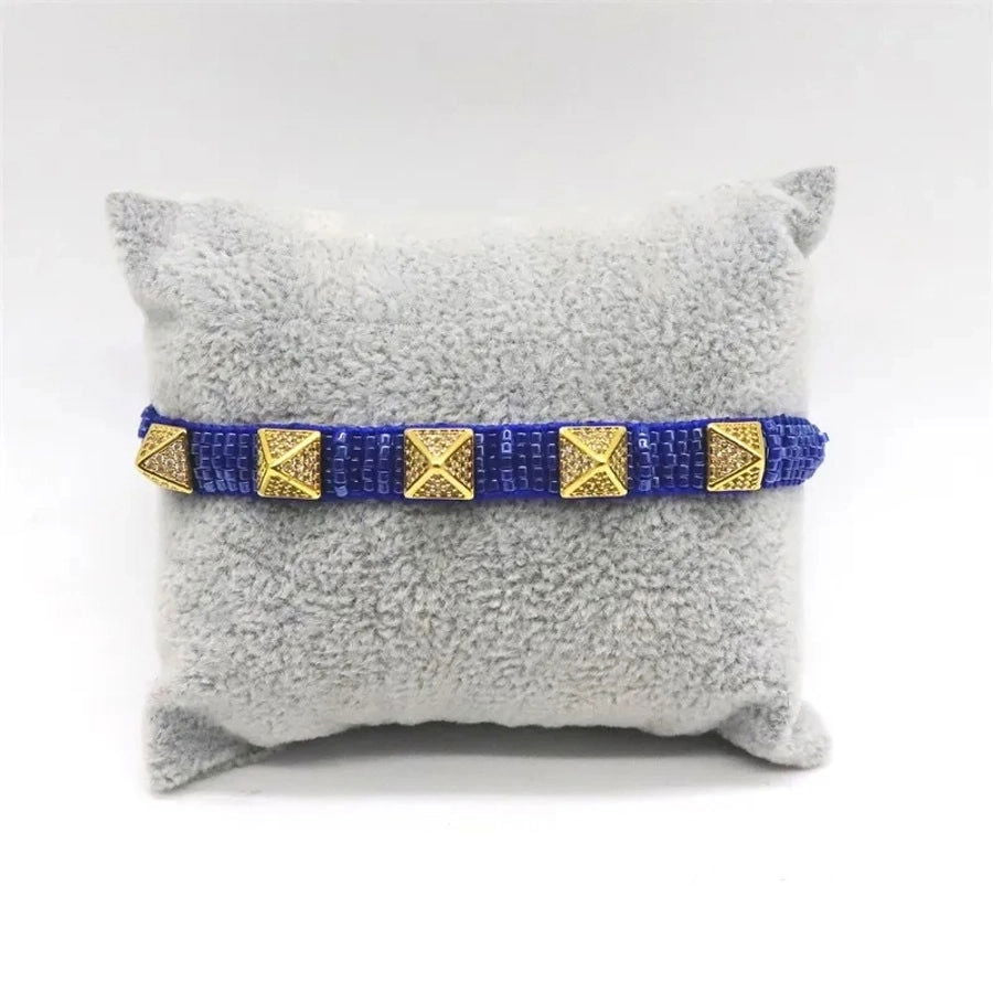 2023 europe and america cross border simple colorful geometric miyuki bracelet set handmade  zircon bracelet - Jewelry Trends USA