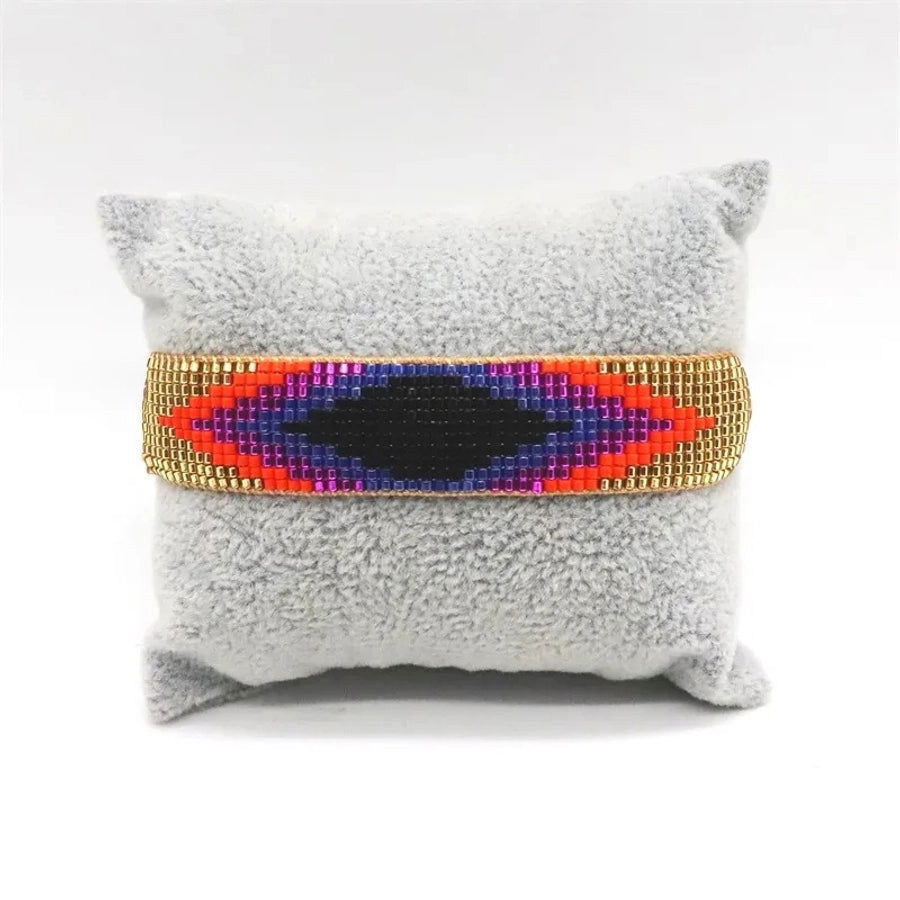 2023 europe and america cross border simple colorful geometric miyuki bracelet set handmade  zircon bracelet - Jewelry Trends USA