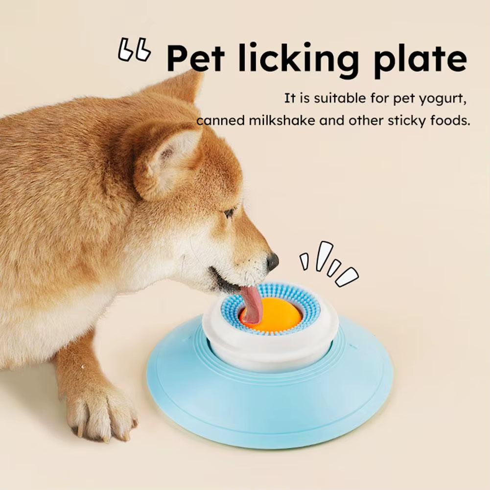 Dog Lick Ball Toy Slow Feeder for Dog Cat Liquid Food Calming Enrichment Toy for Bathing Grooming Anxiety Relief Lick Mat