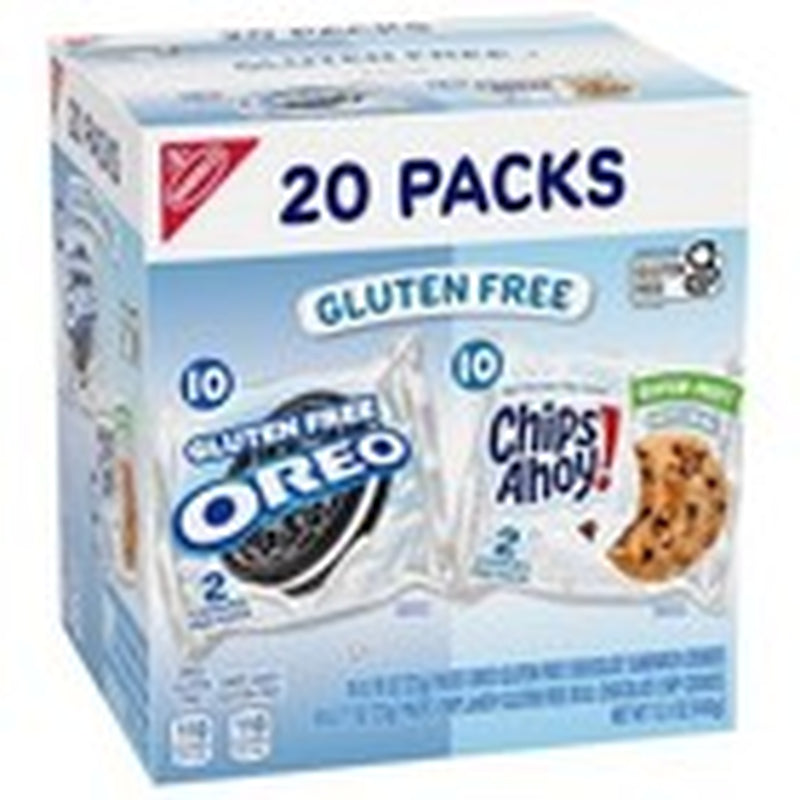 Gluten Free OREO and CHIPS AHOY Cookie Snack Packs Variety Pack 20 Pack