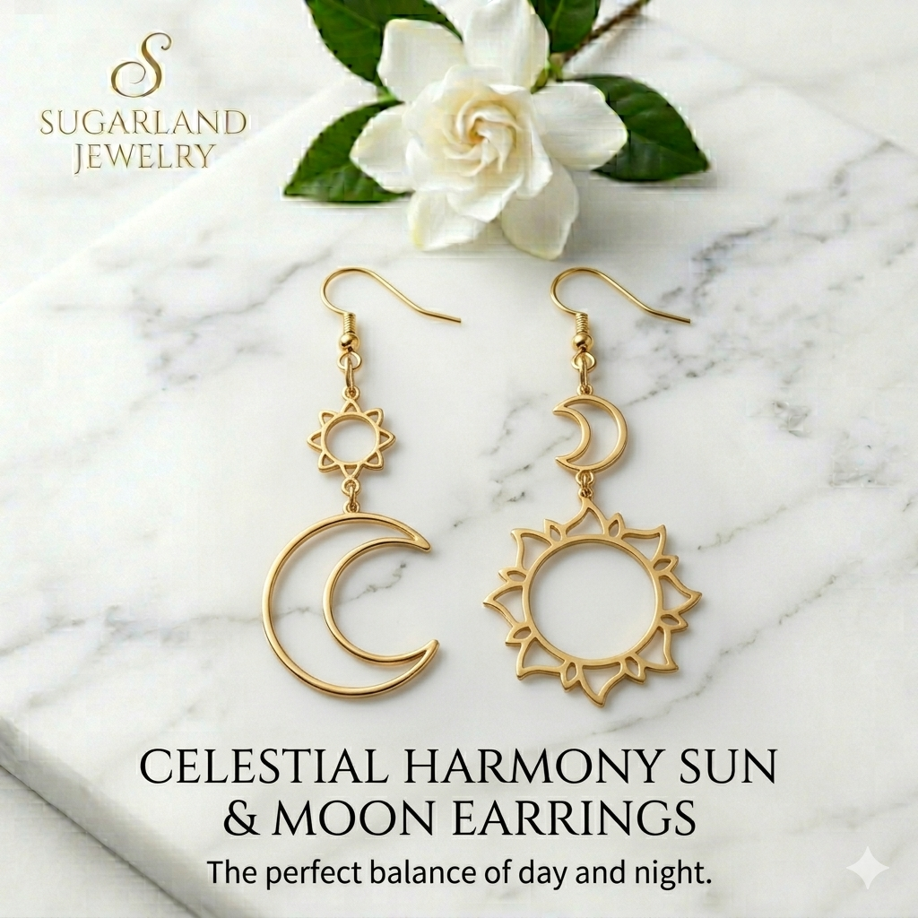 Celestial Harmony Sun & Moon Earrings