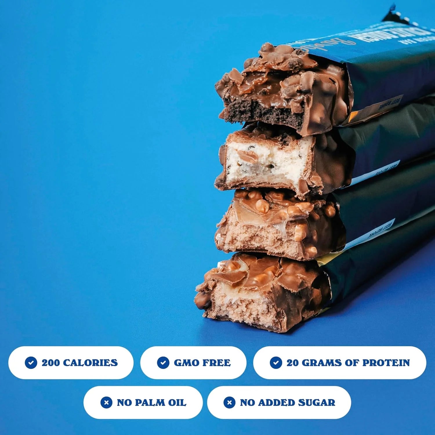 Protein Bars Variety Pack - 12 Count, 1.9Oz Bars - Protein Snacks with 20G of High Protein - Chocolate Protein Bar with 1G of Total Sugars - Perfect on the Go Protein Snack & Breakfast Bars