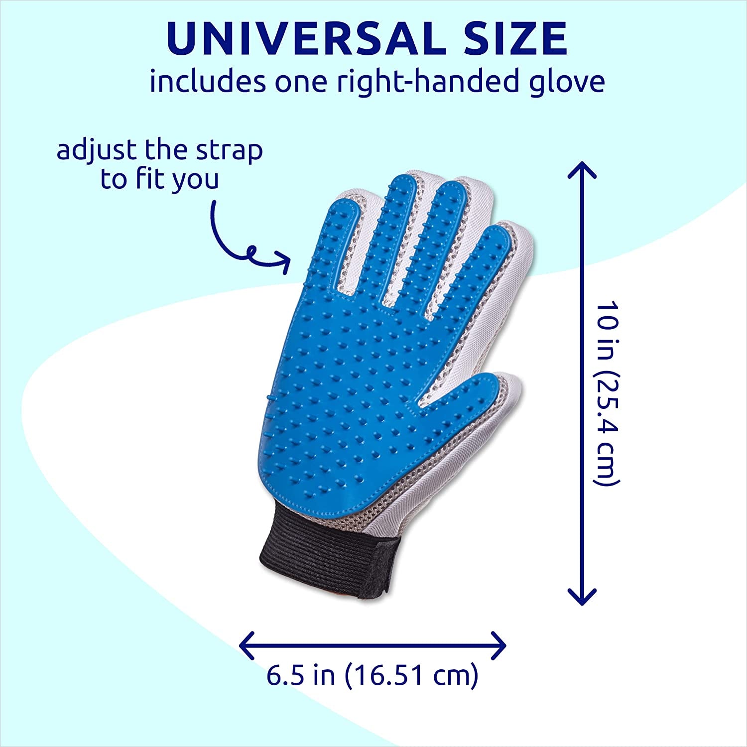 Grooming Gloves - Dog Brush for Shedding & Hair Removal - Dog & Cat Accessories (Right)