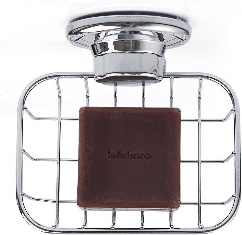 Suction Cup Soap Holder, Soap Dish Saver Tray Bar Soap Sponge Holder for Shower, Bathroom, Tub and Kitchen Sink Stainless Steel-2Pack