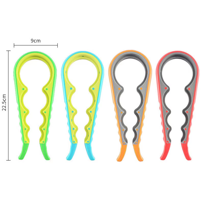 Multifunctional 4-In-1 Kitchen Tool Jar Gripper Lid Opener Can Opener Bottle Opener - Easy to Use Home Essential