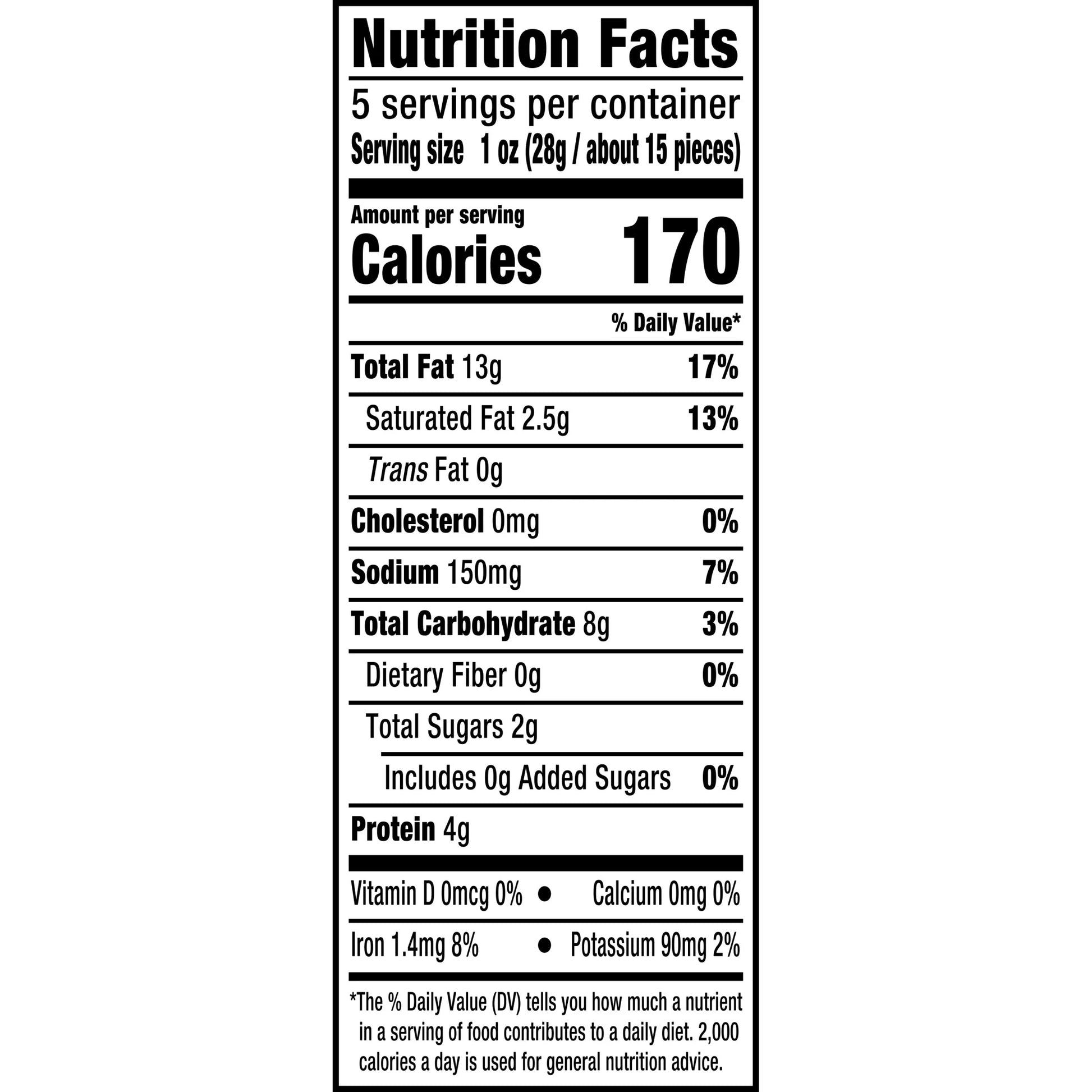 Garlic Chili Crisp Flavored Cashews, 5 Oz Resealable Bag