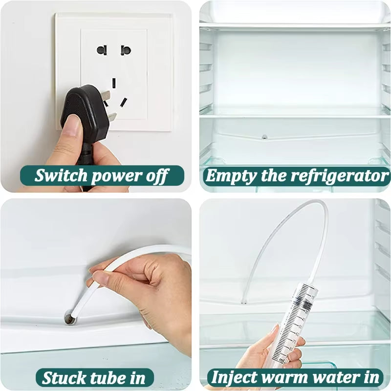 5/6Set Refrigerator Drain Hole Clog Remover Dredge Cleaning Tools Fridge Hole Brush Water Outlet Cleaner for Household Clean