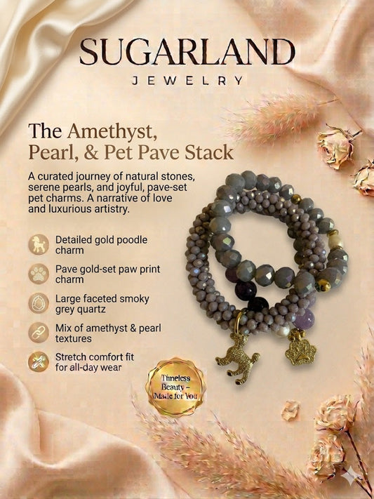 The Amethyst, Pearl, & Pet Pave Stack