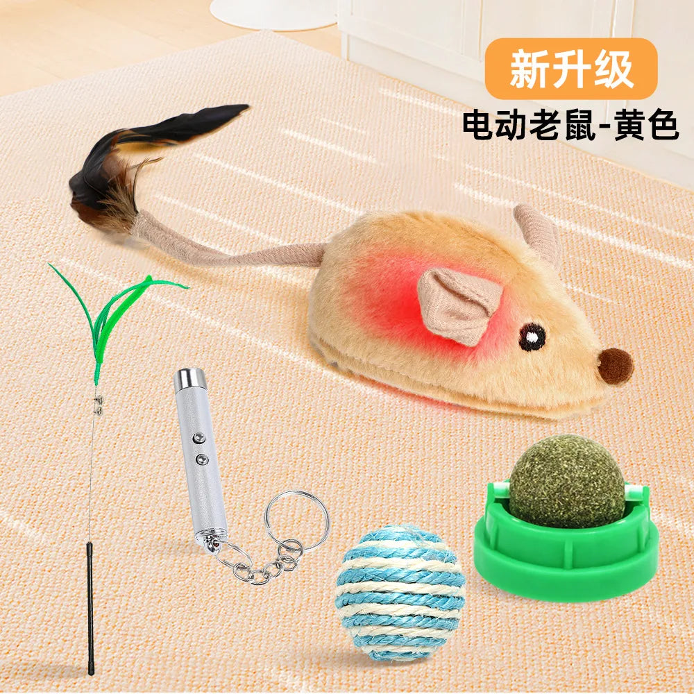 Smart Electric Cat Toy Remote Control Plush Mouse Intelligent Induction Mouse Interactive Cat Teaser Boredom Relief Cat Teaser