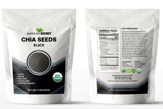 Mayan'S Secret - Chia Seeds Organic 2Lb, Gluten Free, Parve, Vegan, Non GMO