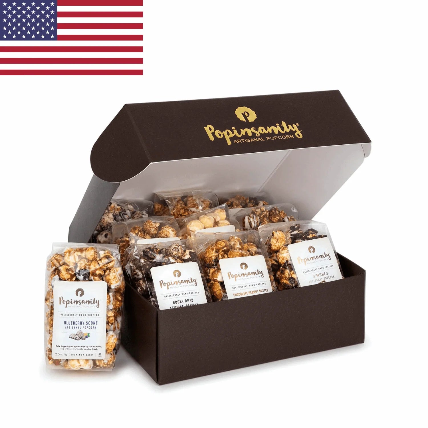 American Popcorn Gift Boxes – 10 & 8 Flavor Healthy Non-Gmo & Kosher