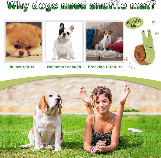 Pet Snuffle Mat for Dogs, Interactive Feed Game for Boredom, Encourages Natural Foraging Skills for Cats Dogs Bowl Travel Use, Dog Treat Dispenser Indoor Outdoor Stress Relief