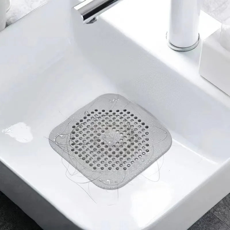 1/2/10/20Pcs Shower Drain Hair Catcher Sink Strainer Drain Cover Hair Catcher Silicone Hair Filter Kitchen Bathroom Accessories