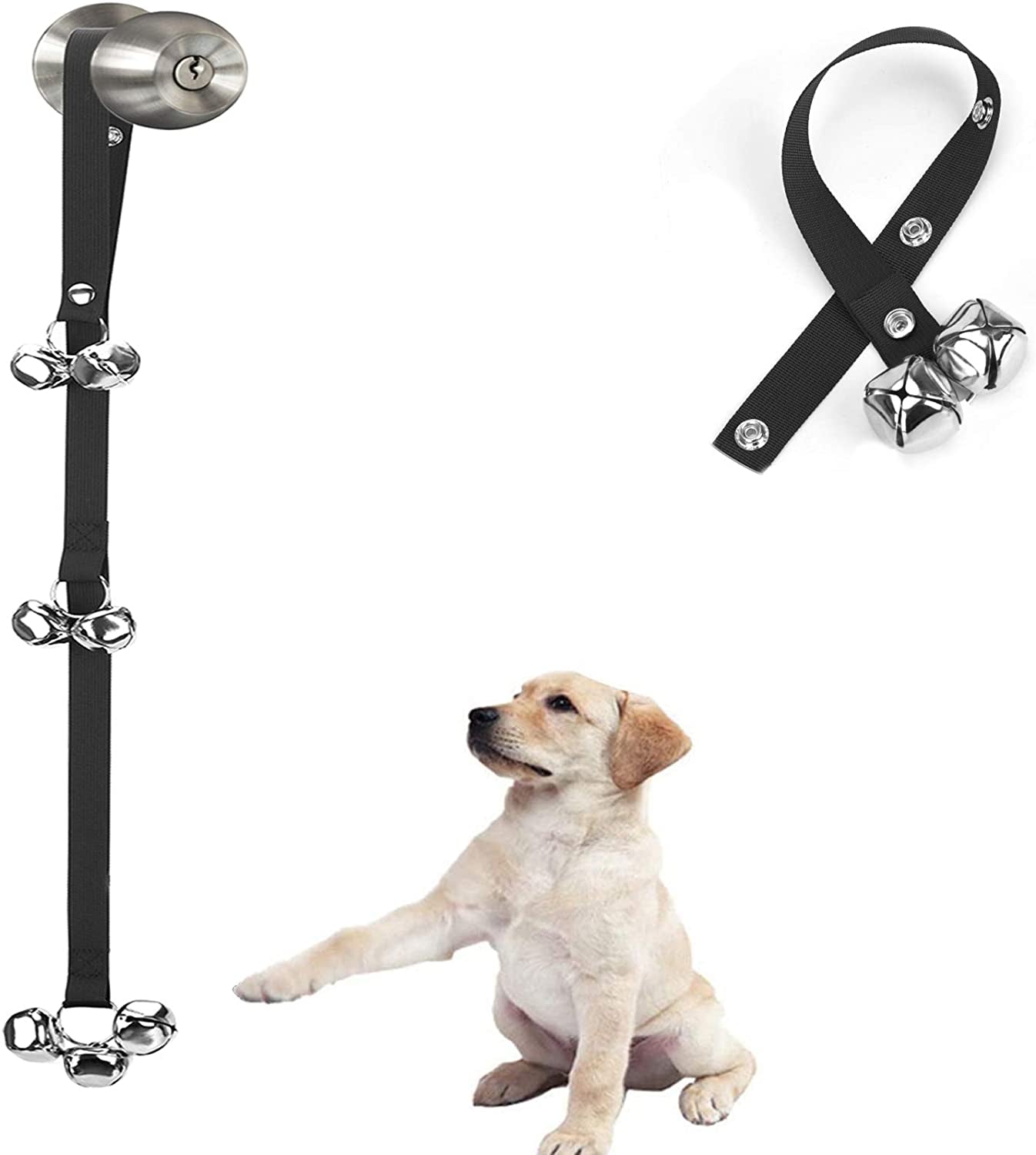 Upgraded Puppy Bells Dog Doorbells for Door Knob/Potty Training/Go Outside-Do...