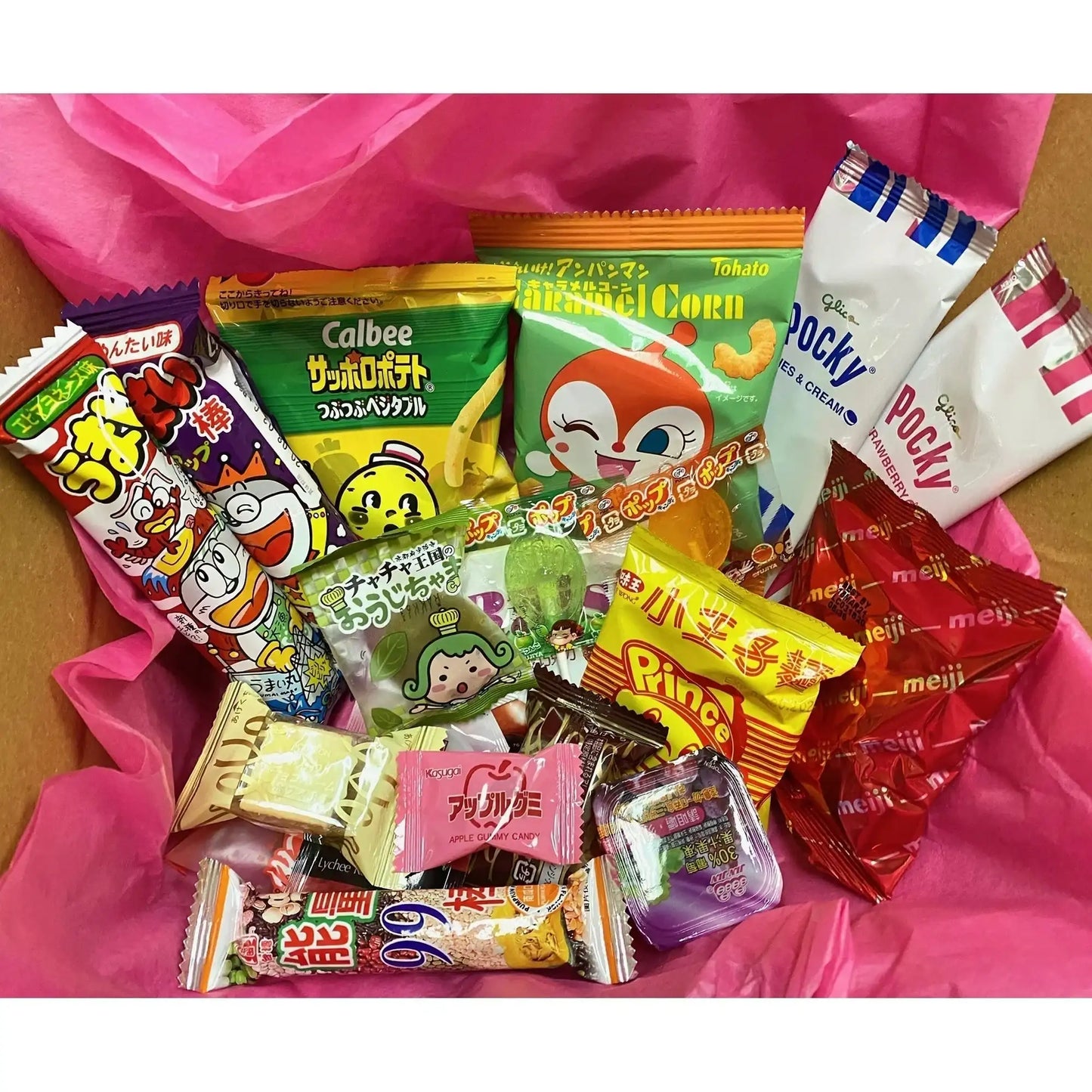 Asian Snack Box – 100-Piece Mystery Mix of Candy, Rice Crackers, Chocolate & More