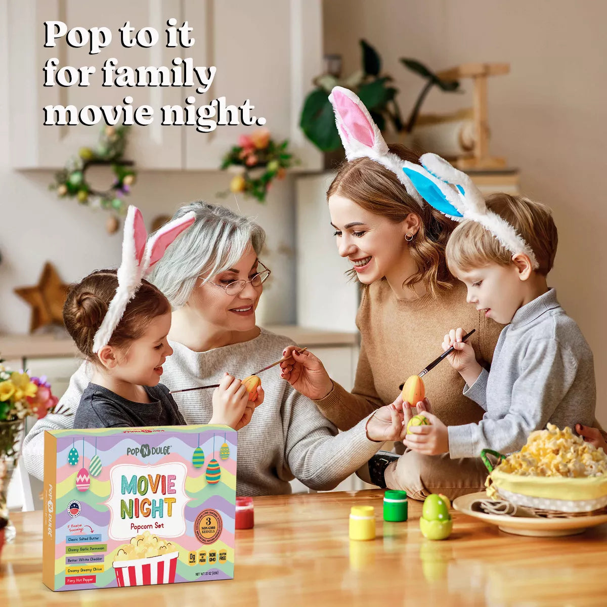Easter Movie Night Gourmet Popcorn Gift Set